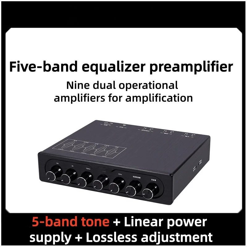 New EQ500SE HiFi Preamplifier 5-Segment EQ Tuning Audio Processor Effector Mini Mixer 9PCS N5532 60/90HZ HiFi Audio Preamp
New EQ500SE HiFi Preamplifier 5-Segment EQ Tuning Audio Processor Effector Mini Mixer 9PCS N5532 60/90HZ HiFi Audio Preamp