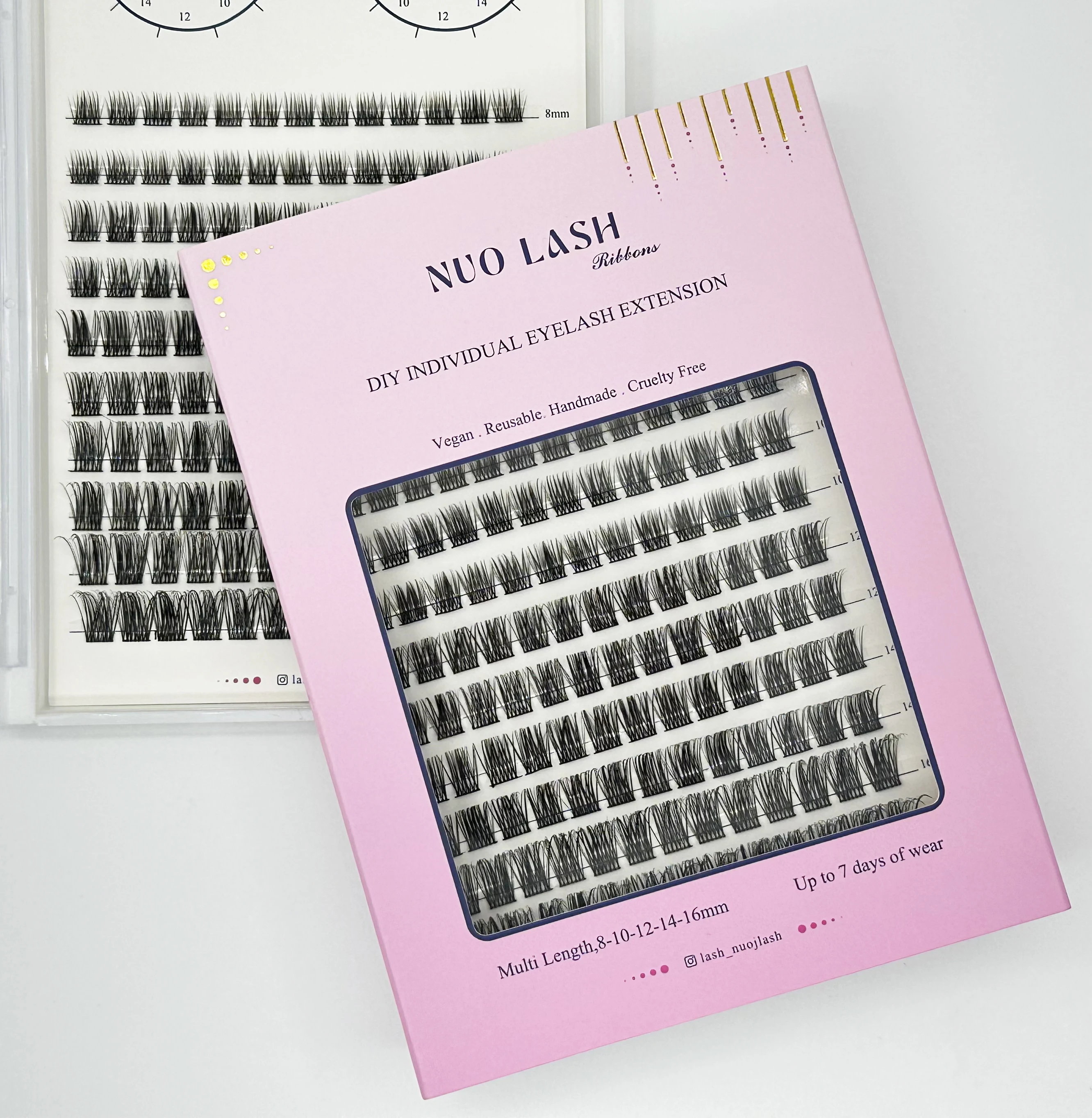 Nuo Ribbons Pre-cut segment Cluster Lashes DIY at Home Individual Eyelash Extension Set Wispy Natural Soft Band Faux Mink Lashes
Nuo Ribbons Pre-cut segment Cluster Lashes DIY at Home Individual Eyelash Extension Set Wispy Natural Soft Band Faux Mink Lashes
