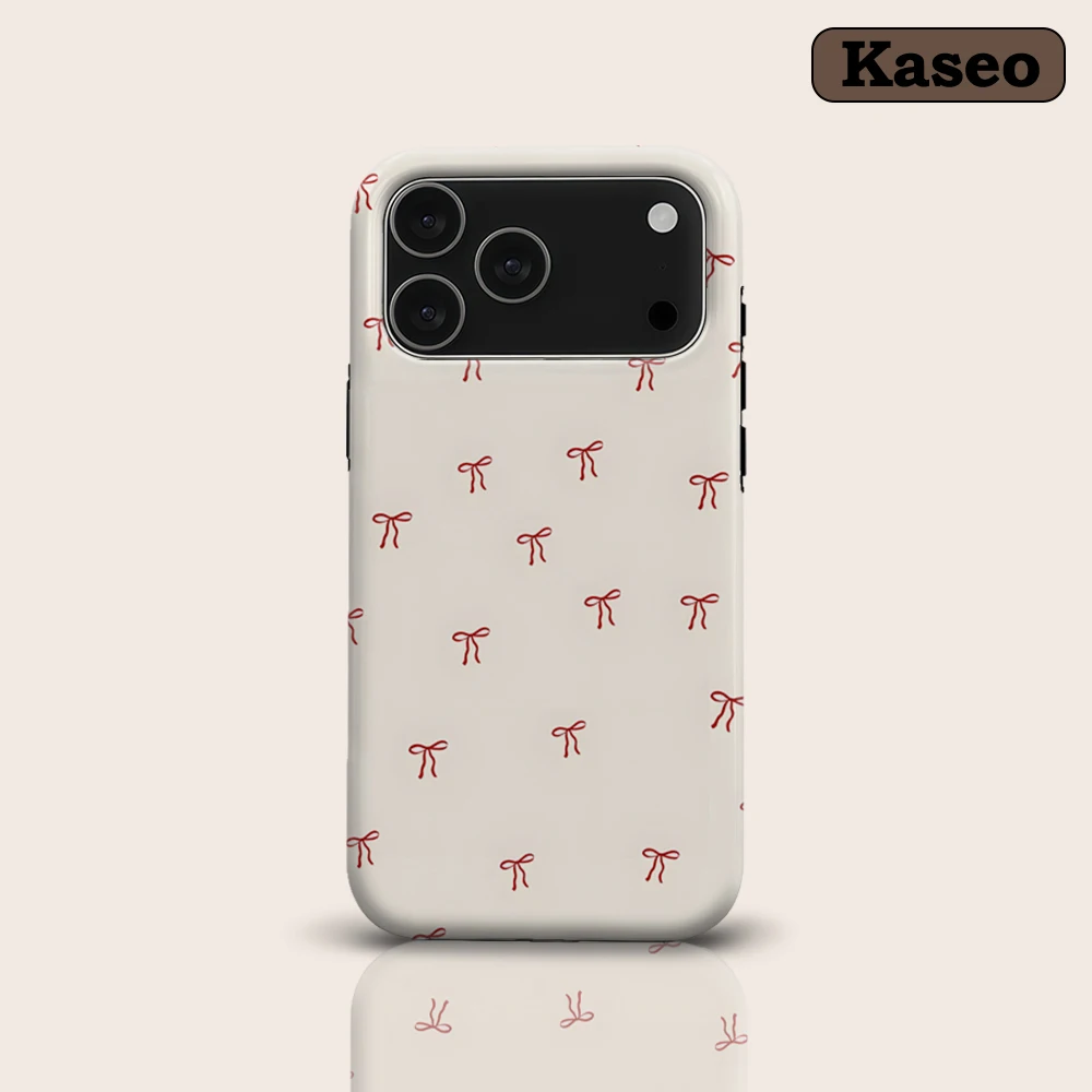 KASEO Matte Bumper for Magsafe Case for IPhone 17 16 15 14 Plus 13 Pro Max Shockproof Hard PC Red Bows on Cream Cover
KASEO Matte Bumper for Magsafe Case for IPhone 17 16 15 14 Plus 13 Pro Max Shockproof Hard PC Red Bows on Cream Cover