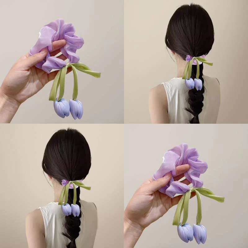 Kiss Jewelry Korean Fashion Sweet Ribbon Tulip Large Intestine Headband Women Girls INS Pink White Flower Hair Rope Accessories
Kiss Jewelry Korean Fashion Sweet Ribbon Tulip Large Intestine Headband Women Girls INS Pink White Flower Hair Rope Accessories