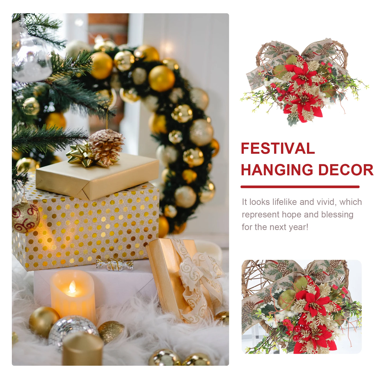 Heart-shaped Wreath Pendant Artificial Plant Christmas Outdoor Festival Hanging Decor Decorations Fake
Heart-shaped Wreath Pendant Artificial Plant Christmas Outdoor Festival Hanging Decor Decorations Fake