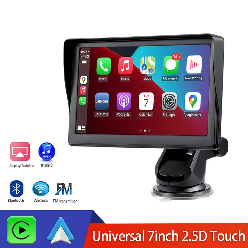 Universal 7inch Car Radio Multimedia Video Player Portable Wireless Apple Carplay Wired Android Auto Touch Screen for Car
Universal 7inch Car Radio Multimedia Video Player Portable Wireless Apple Carplay Wired Android Auto Touch Screen for Car