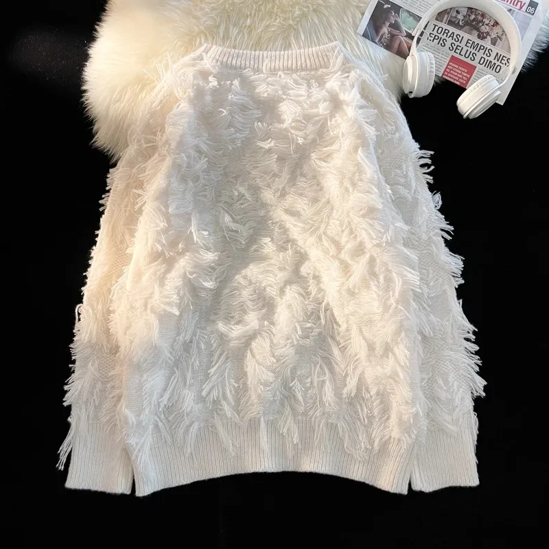 Повседневный круглый свитер большого размера для мужчин и женщин, осенний новый свитер для пар, уличный тренд, бренд с кисточками, колокольчик, полиэфирное волокно
Повседневный круглый свитер большого размера для мужчин и женщин, осенний новый свитер для пар, уличный тренд, бренд с кисточками, колокольчик, полиэфирное волокно