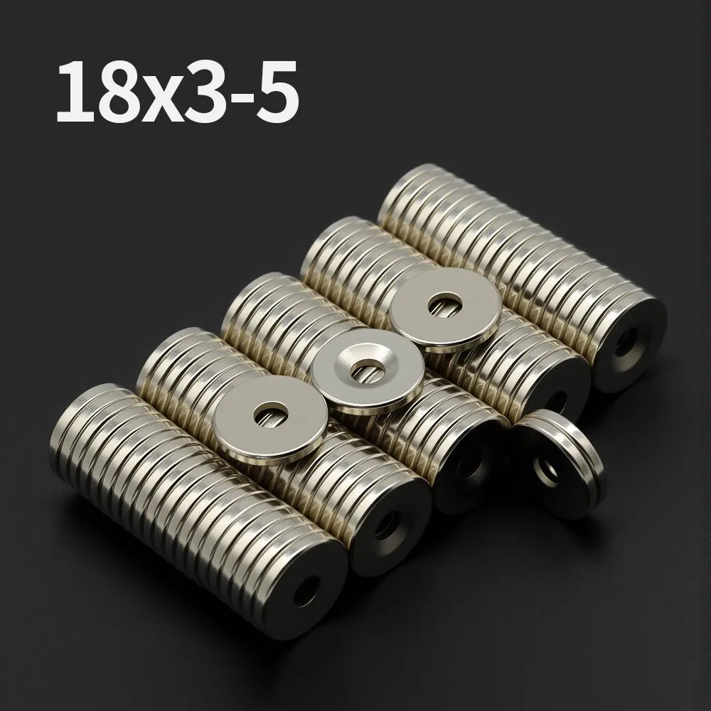 18x3-5mm Powerful with holes Neodymium Magnet N35 NdfeB Permanent Magnetic imanes Round Super Strong Fridge Magnets DIY
18x3-5mm Powerful with holes Neodymium Magnet N35 NdfeB Permanent Magnetic imanes Round Super Strong Fridge Magnets DIY