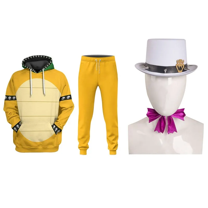 Bowser Косплей Фэнтези Толстовка Брюки Мультяшный Костюм Шляпа Кепка Толстовка С Капюшоном Одежда Хэллоуин Карнавал Маскировка Костюм Партии
Bowser Косплей Фэнтези Толстовка Брюки Мультяшный Костюм Шляпа Кепка Толстовка С Капюшоном Одежда Хэллоуин Карнавал Маскировка Костюм Партии