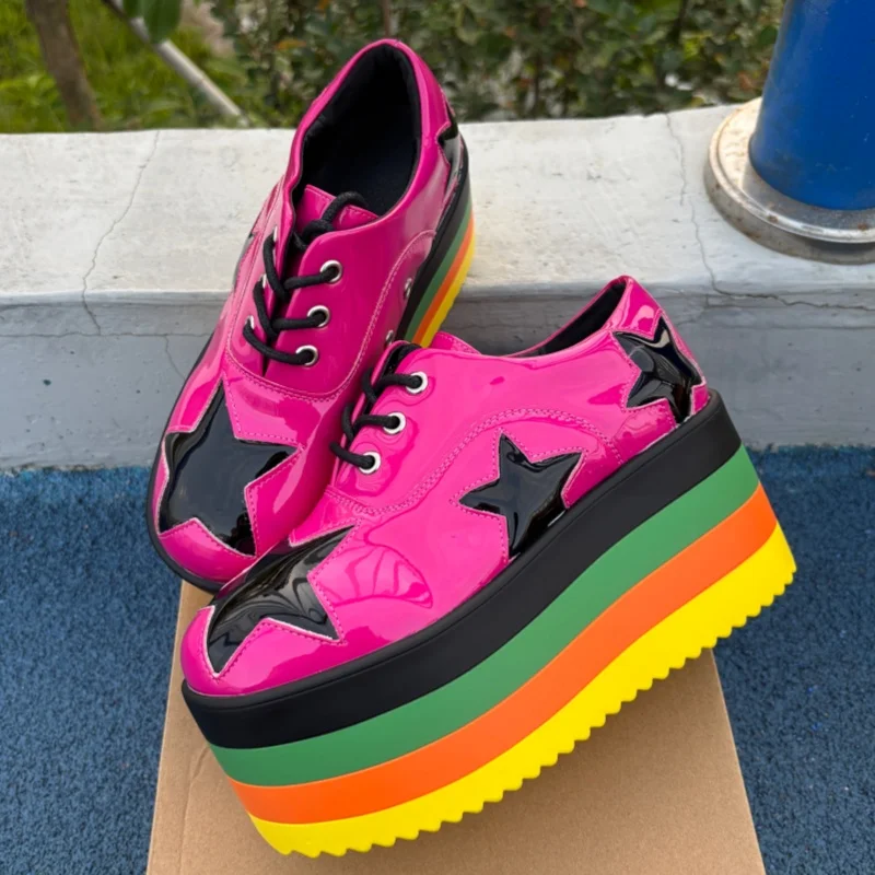 Star Rainbow Women Casual Trainers Fashion Super High Heel MixedCcolor Sneakers Mujer All Match Runway Sport Shoes Gothic Shoes
Star Rainbow Women Casual Trainers Fashion Super High Heel MixedCcolor Sneakers Mujer All Match Runway Sport Shoes Gothic Shoes