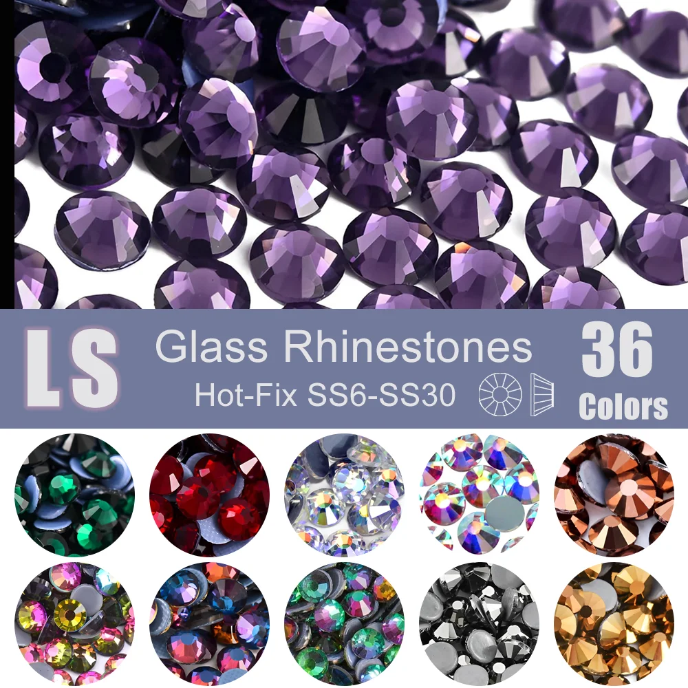 Multi-color SS6-SS30 Glass Crystal Hot Fix Rhinestones Flatback Iron On Stones For DIY Nail Art Fabric Clothes Decoration
Multi-color SS6-SS30 Glass Crystal Hot Fix Rhinestones Flatback Iron On Stones For DIY Nail Art Fabric Clothes Decoration