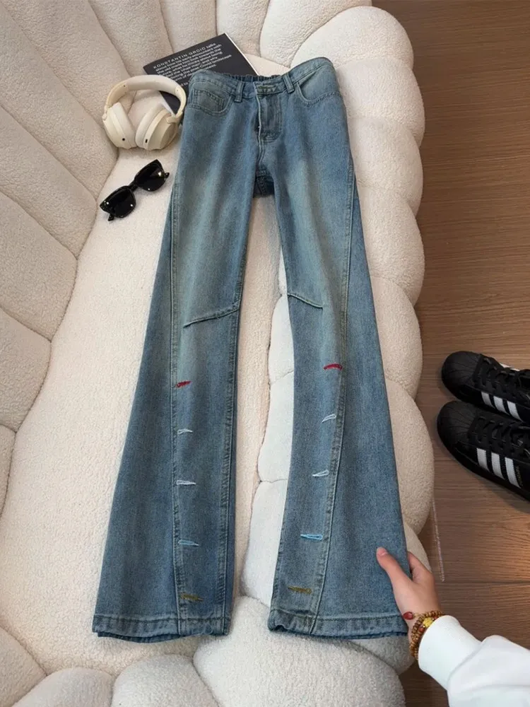 Men's Embroidered Flared Jeans High Street Style Straight Leg Denim Pants Spring Fashion Brand Slimming Wear Resistant
Men's Embroidered Flared Jeans High Street Style Straight Leg Denim Pants Spring Fashion Brand Slimming Wear Resistant