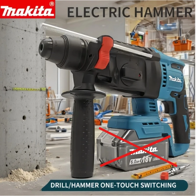 Makita 26MM Cordless Hammer Brushless Electric Hammer 18V Lithium Battery Wireless Drills Makita 18v Power Tools
Makita 26MM Cordless Hammer Brushless Electric Hammer 18V Lithium Battery Wireless Drills Makita 18v Power Tools 