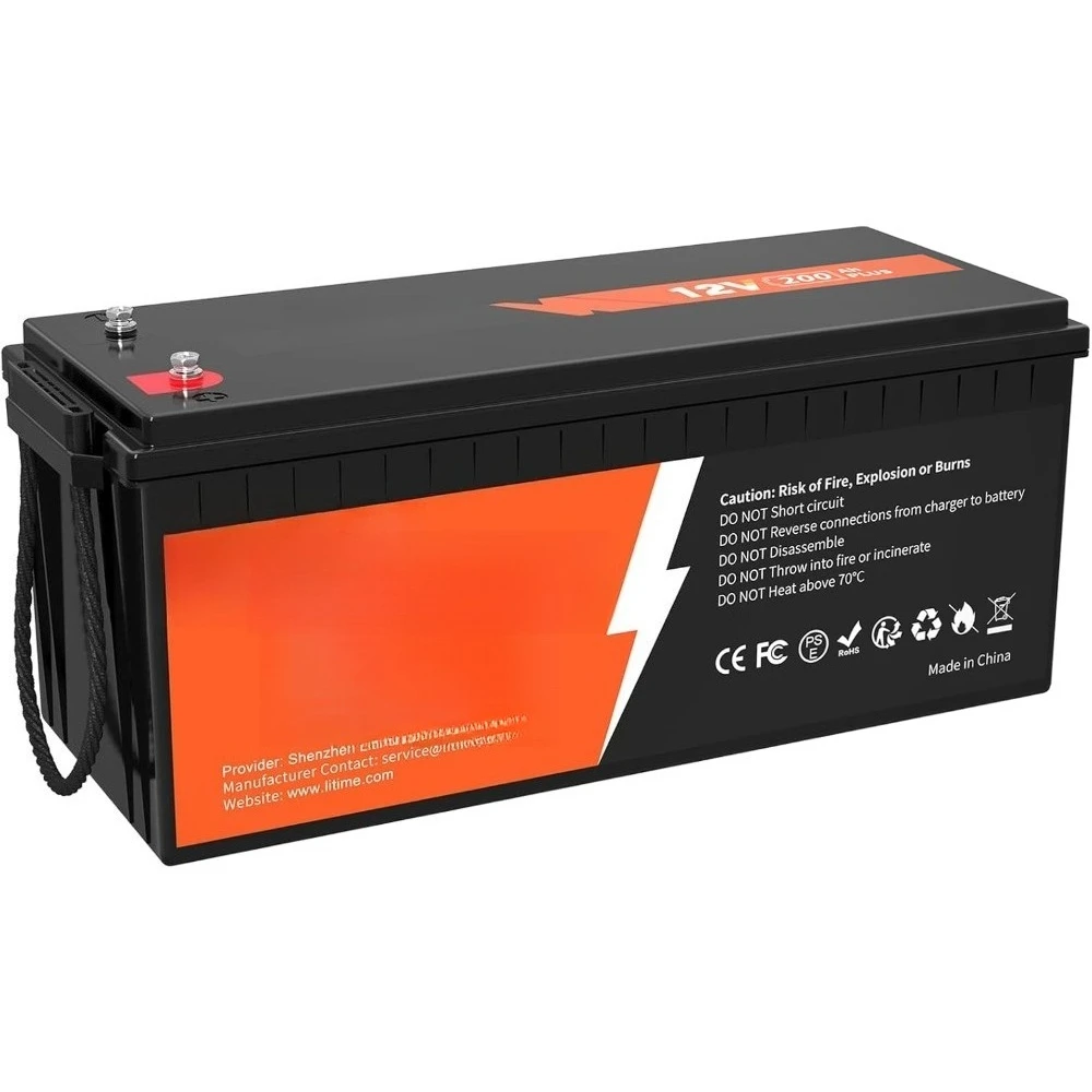 12V 200Ah Plus Lithium LiFePO4 Battery, Built-in 200A BMS, 4000+ Deep Cycles, Max 2560W Power Output, FCC&UL Certificates
12V 200Ah Plus Lithium LiFePO4 Battery, Built-in 200A BMS, 4000+ Deep Cycles, Max 2560W Power Output, FCC&UL Certificates