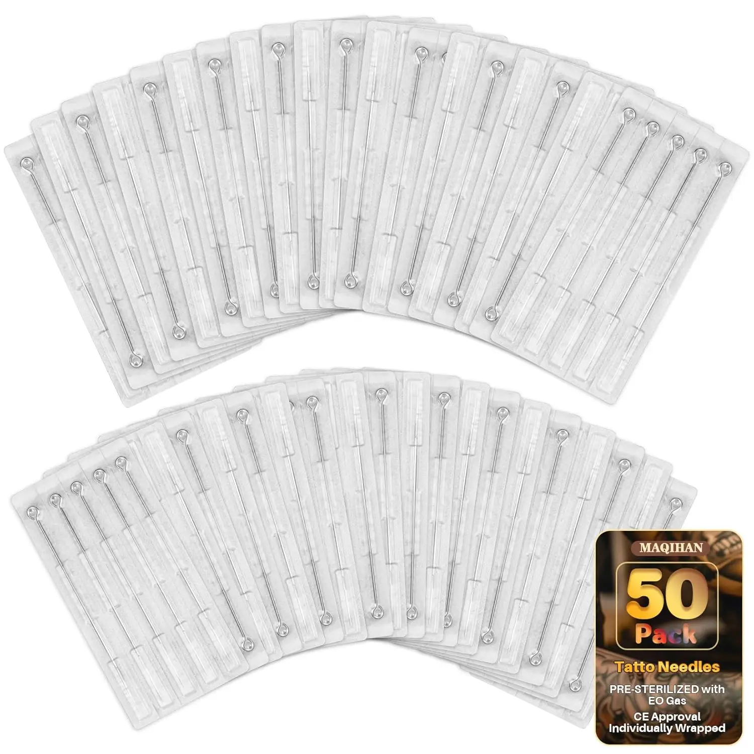 50Pcs Disposable Mixed Tattoo Needles Set for Tattoo Machine, Assorted Sizes 3RL-9RS, Professional Grade
50Pcs Disposable Mixed Tattoo Needles Set for Tattoo Machine, Assorted Sizes 3RL-9RS, Professional Grade