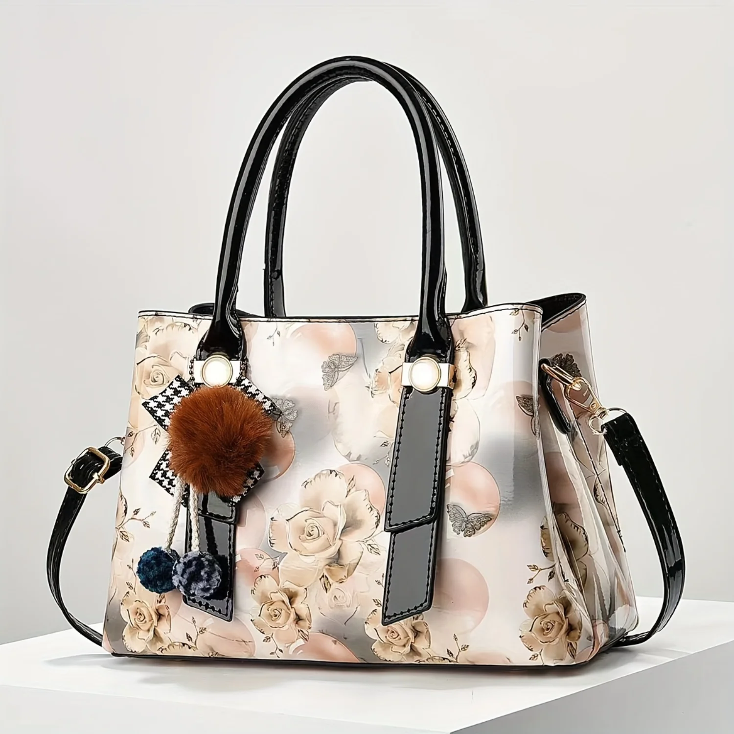 Fashion Top Handle Satchel Bag, Floral Pattern Shoulder Womens Casual Handbag, Crossbody Bag & Purse Japanese Knot
Fashion Top Handle Satchel Bag, Floral Pattern Shoulder Womens Casual Handbag, Crossbody Bag & Purse Japanese Knot