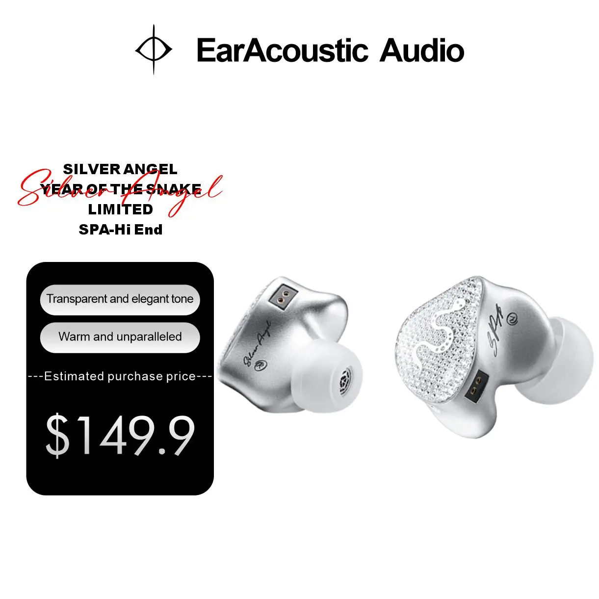 EarAcoustic Audio SPA Hi End Best Wired In-ear HiFi Earphones 11.4mm Ti + Si Diaphragm Dual Magnet & Chamber Detachable Cable
EarAcoustic Audio SPA Hi End Best Wired In-ear HiFi Earphones 11.4mm Ti + Si Diaphragm Dual Magnet & Chamber Detachable Cable