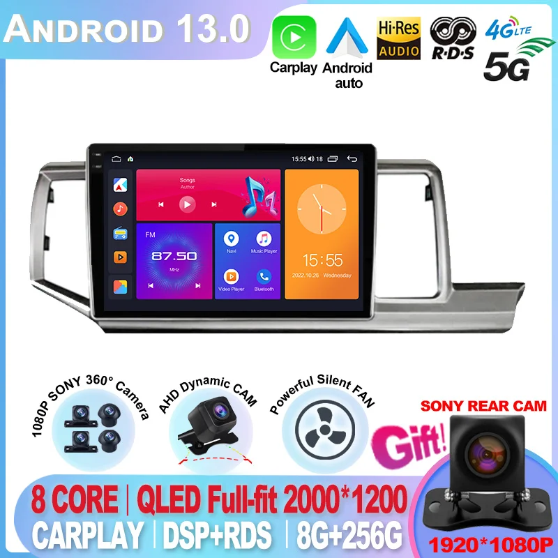 Автомагнитола для Honda Stepwgn 2009-2015, Android 13, GPS, мультимедийный видеоплеер, стерео, Carplay, авто, QLED, DSP, 2 din, DVD-дисплей
Автомагнитола для Honda Stepwgn 2009-2015, Android 13, GPS, мультимедийный видеоплеер, стерео, Carplay, авто, QLED, DSP, 2 din, DVD-дисплей