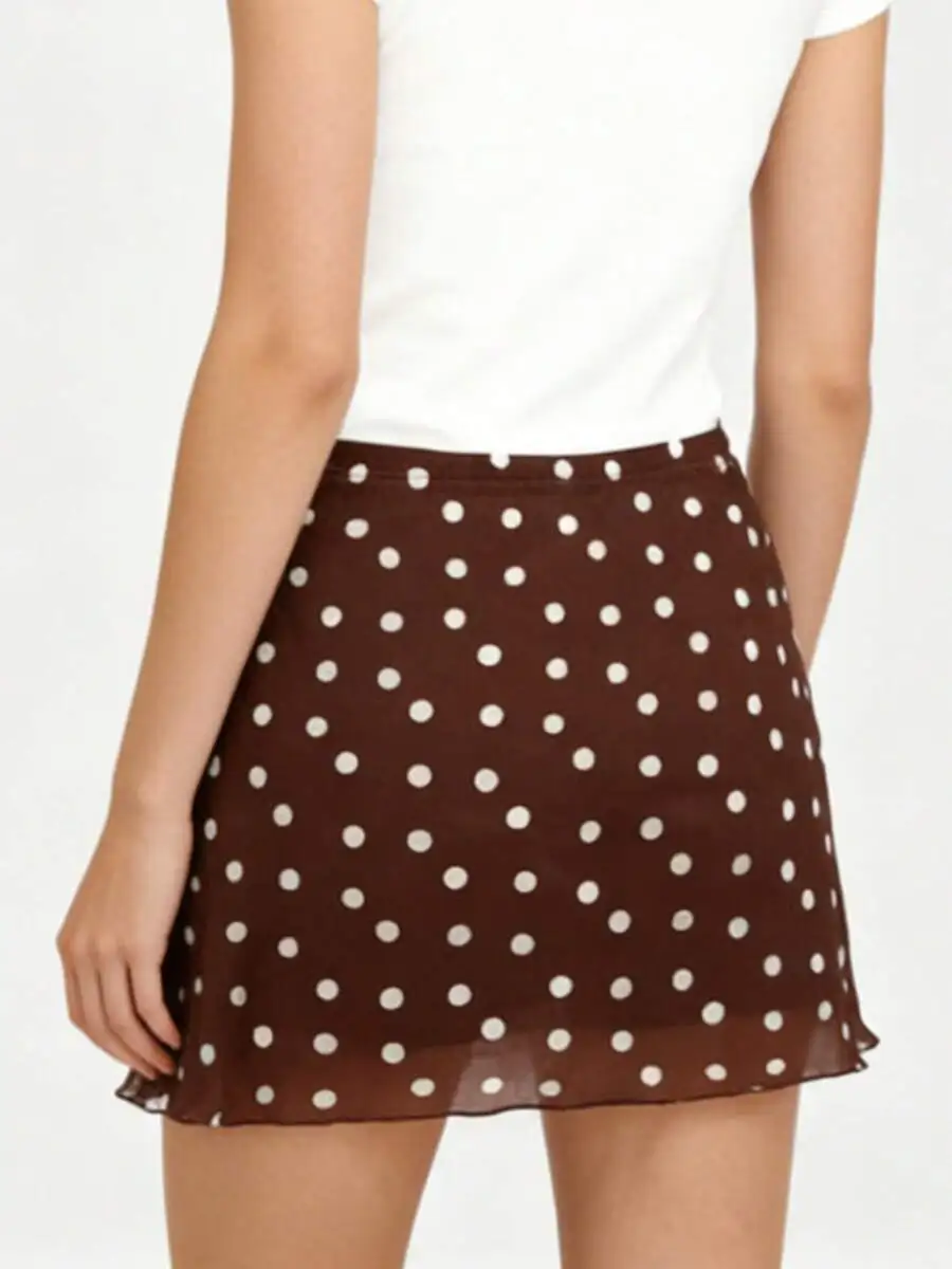 Women Dot Print Mini Skirt Low Elastic Waist A-Line Short Skirt Summer Casual Streetwear
Women Dot Print Mini Skirt Low Elastic Waist A-Line Short Skirt Summer Casual Streetwear