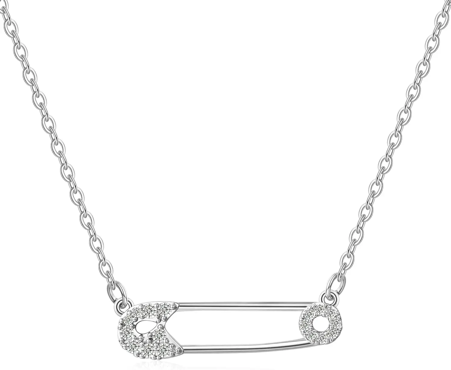 Safety Pin Necklace Paper Clip Pendant Cubic Zirconia Saftey Pin Necklace Choker For Women Gift
Safety Pin Necklace Paper Clip Pendant Cubic Zirconia Saftey Pin Necklace Choker For Women Gift