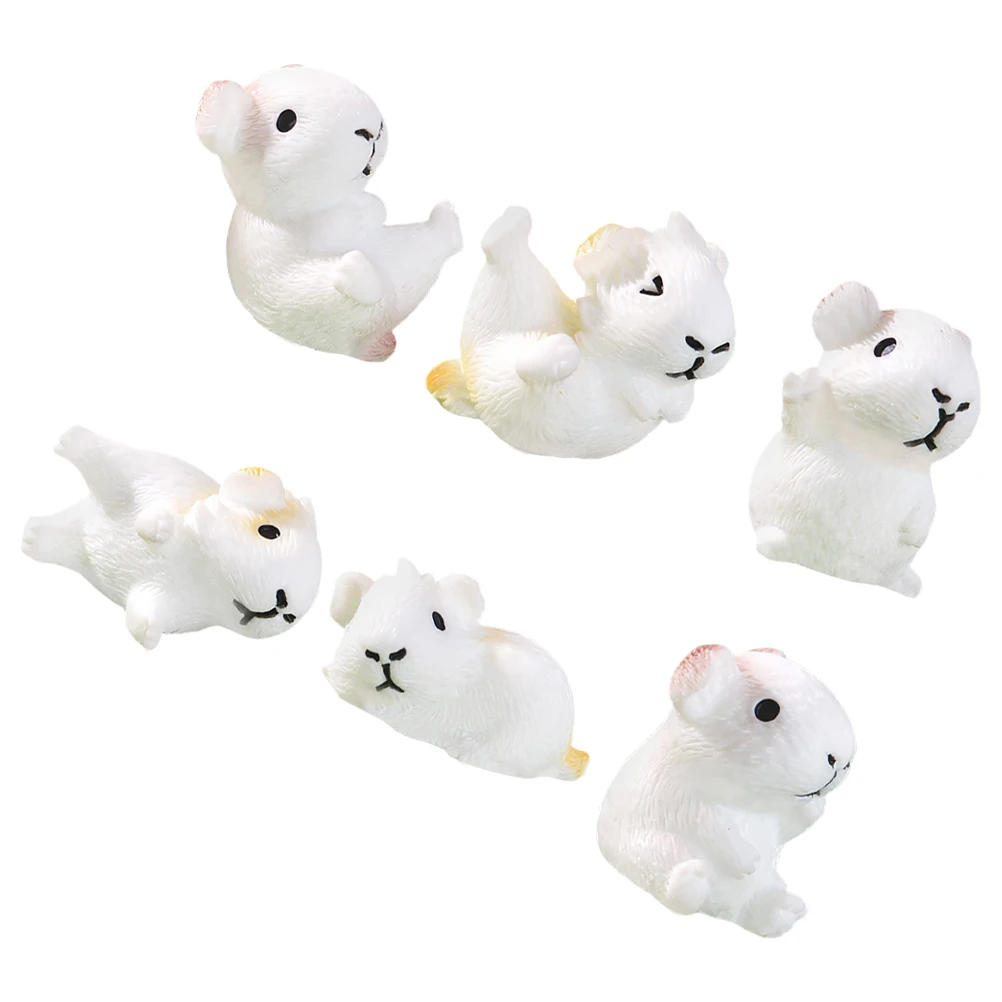 6 Pcs Guinea Pig Resin Figurines Micro Landscape Ornaments Cute Animal Statues for Garden Flowerpot Decorations Miniature
6 Pcs Guinea Pig Resin Figurines Micro Landscape Ornaments Cute Animal Statues for Garden Flowerpot Decorations Miniature