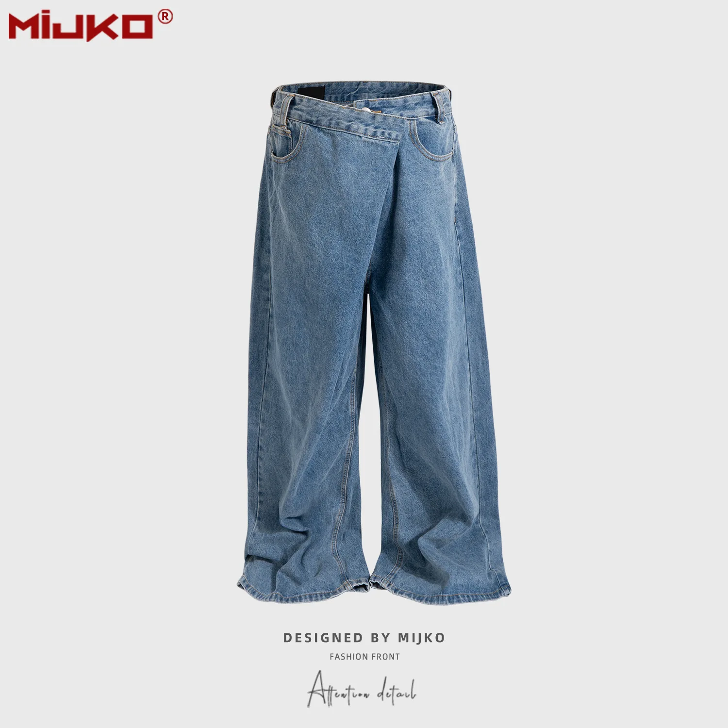 MIJKO Irregular Cut Design Trousers Unisex Deconstructed Patchwork Button Wide-Leg Jeans G6913
MIJKO Irregular Cut Design Trousers Unisex Deconstructed Patchwork Button Wide-Leg Jeans G6913