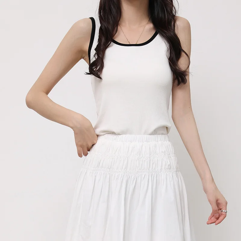 Japanese and Korean New 2015 Summer Pure Cotton Base T-shirt Women's Top Vest Women's Inner Wear White Round Neck Sleeveless
Japanese and Korean New 2015 Summer Pure Cotton Base T-shirt Women's Top Vest Women's Inner Wear White Round Neck Sleeveless
