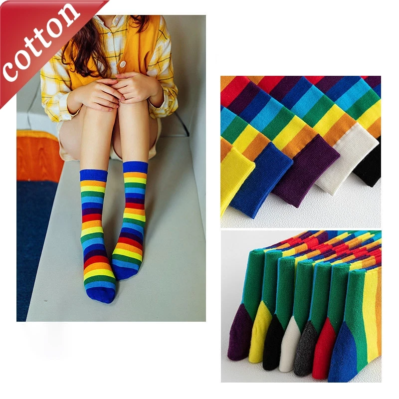 5 Pairs Ladies' Socks Set Korean Rainbow Stripes Versatile Personalized Funny Mid Tube Socks Comfortable Breathable Cotton Socks
5 Pairs Ladies' Socks Set Korean Rainbow Stripes Versatile Personalized Funny Mid Tube Socks Comfortable Breathable Cotton Socks