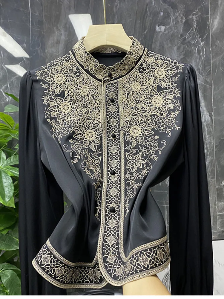 Stand Collar Chinese Folk Dance Competition Costume Top Women Waltz 2025 New Classical Jazz Hollow Out Line Latin Hanfu Clothing
Stand Collar Chinese Folk Dance Competition Costume Top Women Waltz 2025 New Classical Jazz Hollow Out Line Latin Hanfu Clothing