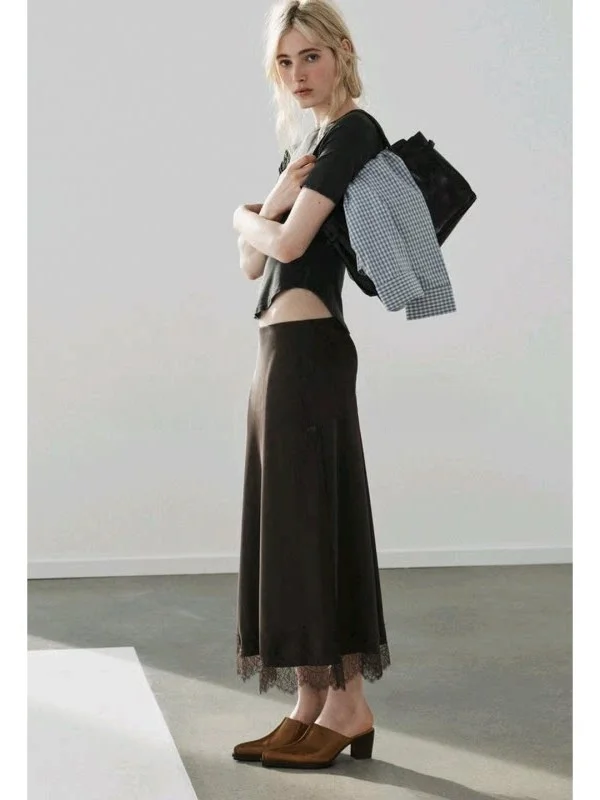 Spring Summer Casual High Waist Midi Skirt A-Line Lace Decorated Ladies' Skirt Standard Fit Polyester Fiber Elastic Waist
Spring Summer Casual High Waist Midi Skirt A-Line Lace Decorated Ladies' Skirt Standard Fit Polyester Fiber Elastic Waist