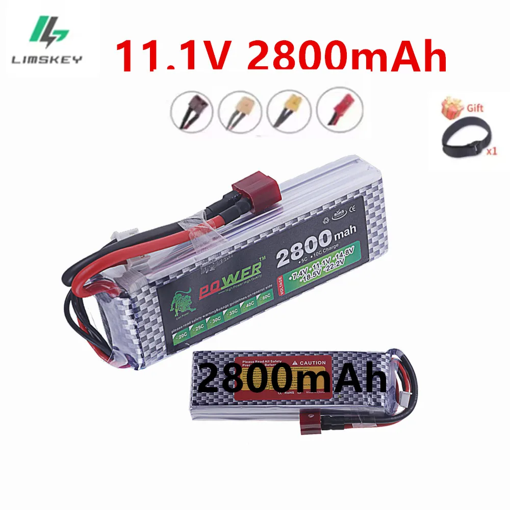Аккумулятор LiPo 3S 2800 мАч 11.1В 40C/60C для радиоуправляемых вертолетов, квадрокоптеров, автомобилей, самолетов, с разъемом XT60
Аккумулятор LiPo 3S 2800 мАч 11.1В 40C/60C для радиоуправляемых вертолетов, квадрокоптеров, автомобилей, самолетов, с разъемом XT60