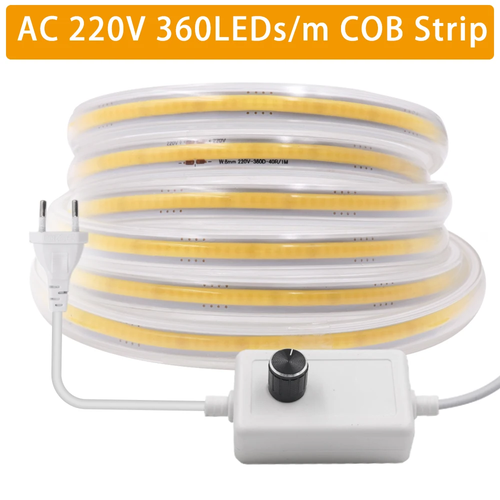 Сверхъяркая Светодиодная лента COB 220 В переменного тока, светодиодов/м, линейное освещение с регулируемой яркостью, водонепроницаемая уличная лампа, гибкая светодиодная лента + европейская вилка
Сверхъяркая Светодиодная лента COB 220 В переменного тока, светодиодов/м, линейное освещение с регулируемой яркостью, водонепроницаемая уличная лампа, гибкая светодиодная лента + европейская вилка