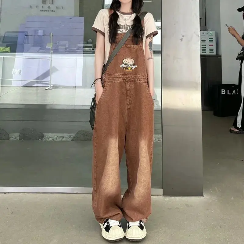 Korean Embroidered Denim Strap Jumpsuits Women's Autumn Summer Oversized Loose One Piece Pants Spaghetti Strap Jeans Trousers
Korean Embroidered Denim Strap Jumpsuits Women's Autumn Summer Oversized Loose One Piece Pants Spaghetti Strap Jeans Trousers