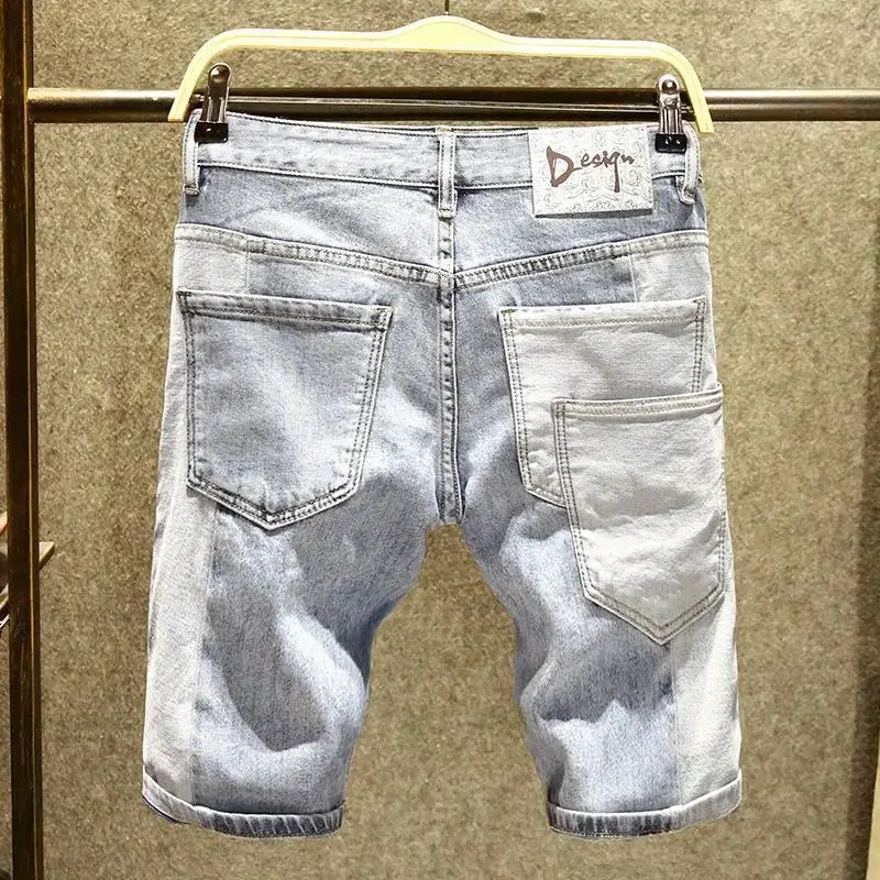 Slim Short Jeans Pants for Men Long Bermuda Skinny Ripped with Pockets Man Denim Shorts Half Stretch Harajuku Designer Jorts Cut
Slim Short Jeans Pants for Men Long Bermuda Skinny Ripped with Pockets Man Denim Shorts Half Stretch Harajuku Designer Jorts Cut