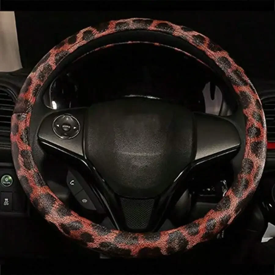 PU Leather Steering Wheel Cover 15 Inch Universal Leopard Print Non-Slip Breathable Car Accessory Brown
PU Leather Steering Wheel Cover 15 Inch Universal Leopard Print Non-Slip Breathable Car Accessory Brown
