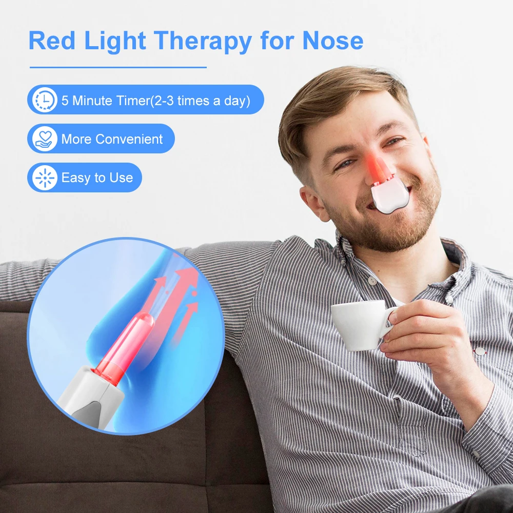 Nasal Phototherapy Red Light Infrared Intelligent Therapy Chronic Rhinitis Itchy Runny Nose Cure Hay Fever Treatment Device
Nasal Phototherapy Red Light Infrared Intelligent Therapy Chronic Rhinitis Itchy Runny Nose Cure Hay Fever Treatment Device