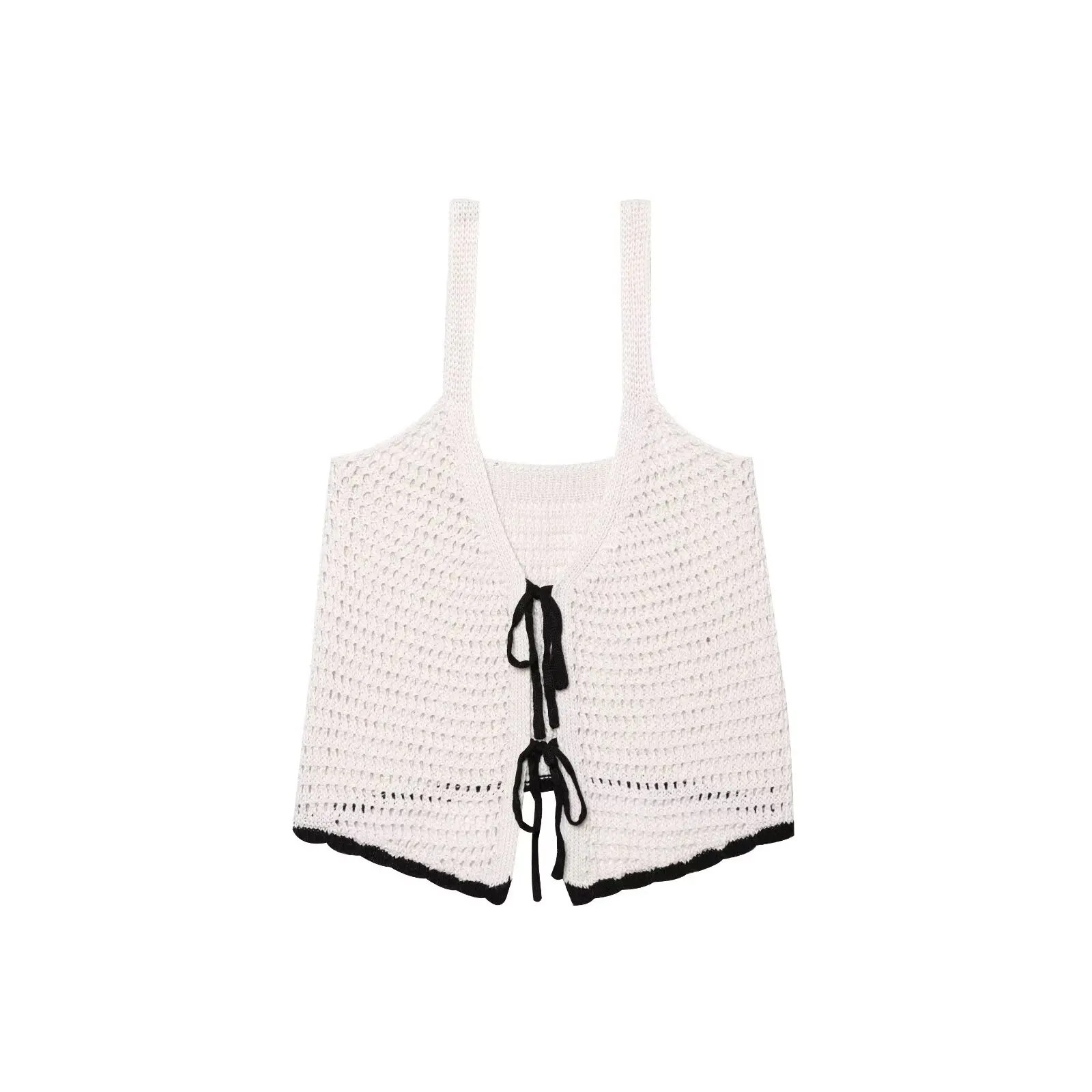 Women's new fashion bow Lace up decorative crochet suspender top retro sleeveless backless women's vest chic top
Women's new fashion bow Lace up decorative crochet suspender top retro sleeveless backless women's vest chic top