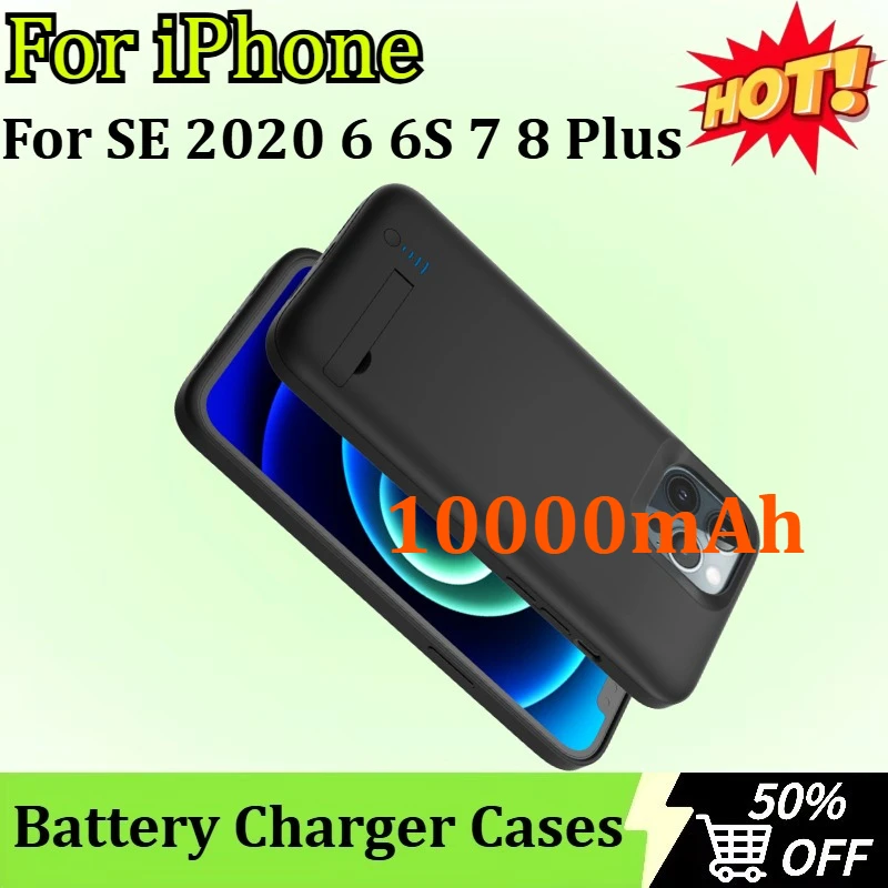 10000mAh Battery Case for IPhone SE 2020 6 6S 7 8 Plus Power Bank Charging Case for IPhone Plus Battery Charger Case
10000mAh Battery Case for IPhone SE 2020 6 6S 7 8 Plus Power Bank Charging Case for IPhone Plus Battery Charger Case