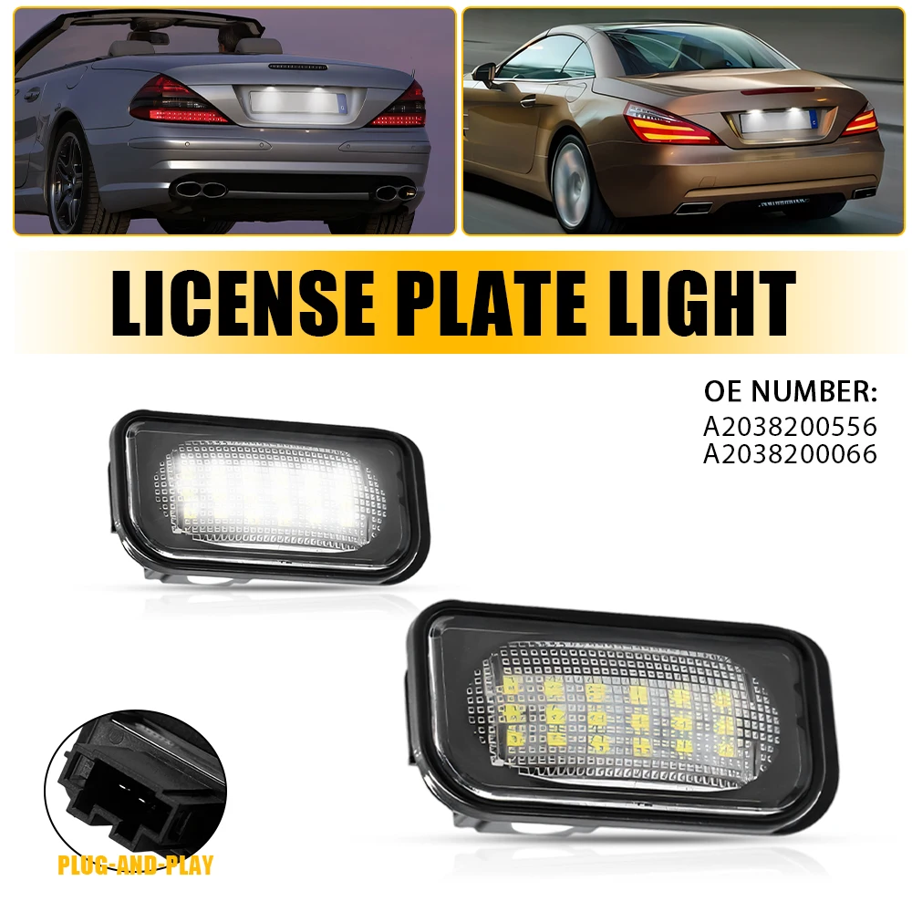 License Plate Light LED For Mercedes-Benz W209 C209 Chrysler Crossfire 6000K CANBUS Bulb 5050 SMD White No Error 2Pcs
License Plate Light LED For Mercedes-Benz W209 C209 Chrysler Crossfire 6000K CANBUS Bulb 5050 SMD White No Error 2Pcs