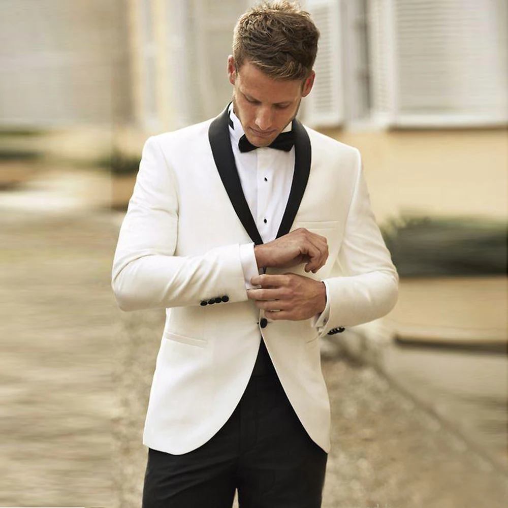 2022 New Style Custom Ivory Men Suits Black Lapel Wedding Tuxedos Groom Suits Prom Suits(Jacket+Pants)
2022 New Style Custom Ivory Men Suits Black Lapel Wedding Tuxedos Groom Suits Prom Suits(Jacket+Pants)