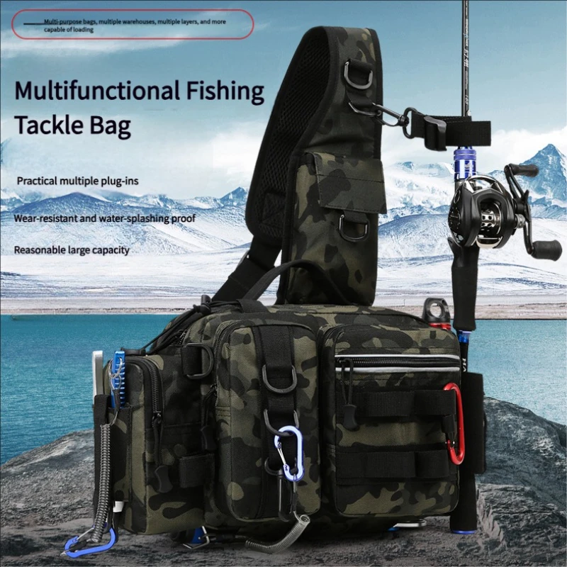 Fishing Tackle Bag Men's Single Shoulder Crossbody Tactical Bag Waist Pack Fish Lures Gear Utility Storage Fishing Box Chest Bag
Fishing Tackle Bag Men's Single Shoulder Crossbody Tactical Bag Waist Pack Fish Lures Gear Utility Storage Fishing Box Chest Bag