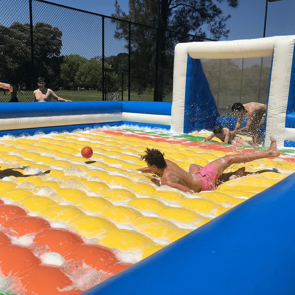 Slip and Slide Soccer Water Game for Kids and Adults Inflatable Water Slide for Backyard
Slip and Slide Soccer Water Game for Kids and Adults Inflatable Water Slide for Backyard