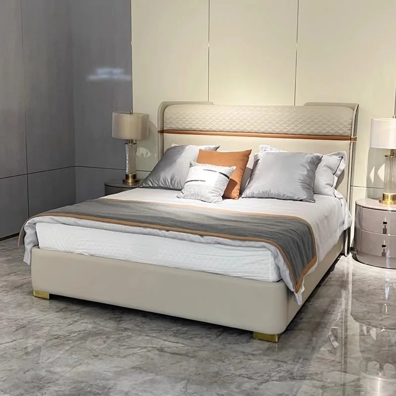 Italian Luxury Villa Large Flat Bedroom Italian Simple Solid Wood Bed Modern Simple Leather Bed Modern Soft Bed
Italian Luxury Villa Large Flat Bedroom Italian Simple Solid Wood Bed Modern Simple Leather Bed Modern Soft Bed
