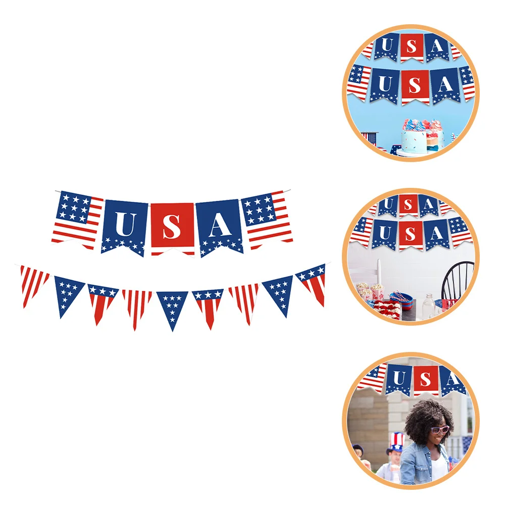 2Pcs Independence Day Banner Patriotic Hanging Party Decoration American Flag Bunting 4Th of July Garland Usa Celebration
2Pcs Independence Day Banner Patriotic Hanging Party Decoration American Flag Bunting 4Th of July Garland Usa Celebration