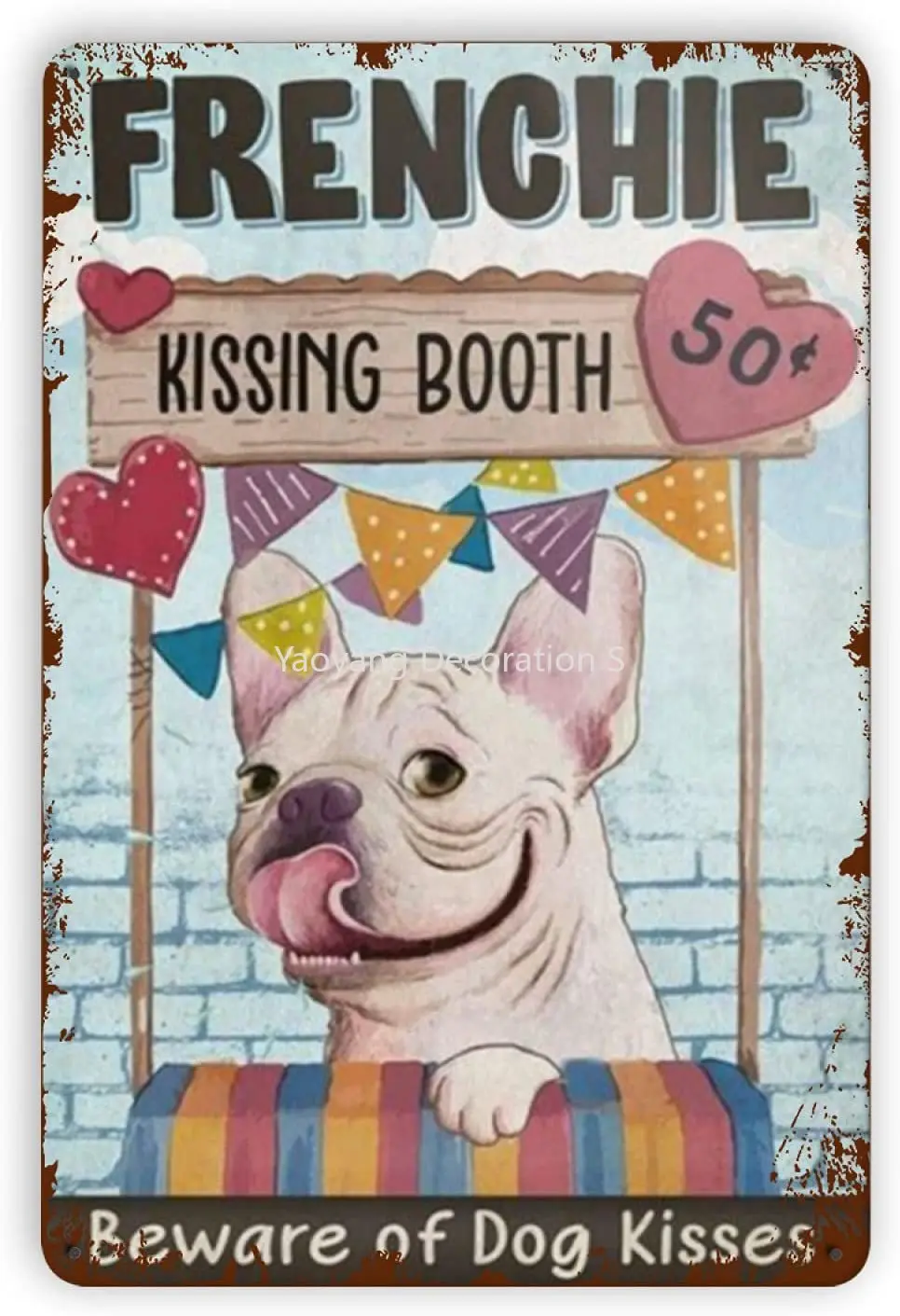 French Bulldog Kissing Pavilion Beware of Dog Kissing Inspirational Decoration Home Bar Cafe Retro Metal Tin Sign Plaque Poster
French Bulldog Kissing Pavilion Beware of Dog Kissing Inspirational Decoration Home Bar Cafe Retro Metal Tin Sign Plaque Poster