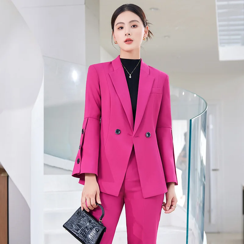 Formal Business Suits with Pants and Jackets Coat Blazers Femininos Women Professional Office Work Wear Pantsuits Trousers Set
Formal Business Suits with Pants and Jackets Coat Blazers Femininos Women Professional Office Work Wear Pantsuits Trousers Set