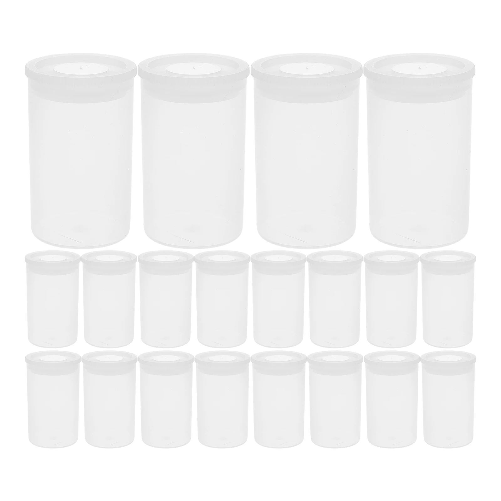 200pcs Film Canisters Clear Plastic Straight White Containers Airtight Waterproof Portable Storage for Coins Keys Gems
200pcs Film Canisters Clear Plastic Straight White Containers Airtight Waterproof Portable Storage for Coins Keys Gems