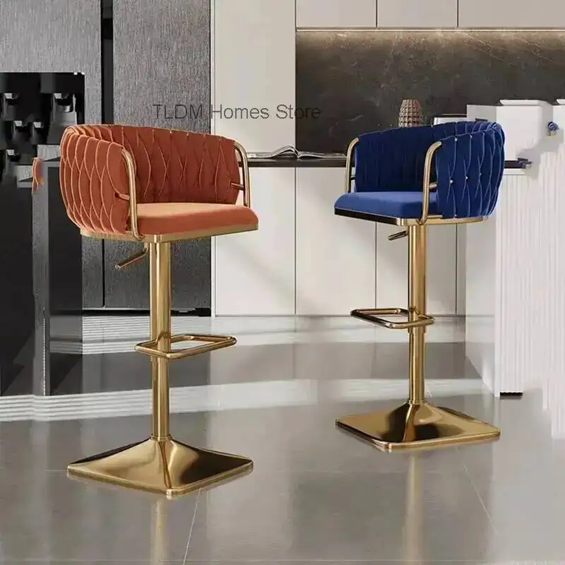 Restaurant Design Bar Stools De Aesthetic Swivel Adjustable Bancos Velvet Bar Chairs Minimalist Bar Comfortable Trendy Furniture
Restaurant Design Bar Stools De Aesthetic Swivel Adjustable Bancos Velvet Bar Chairs Minimalist Bar Comfortable Trendy Furniture