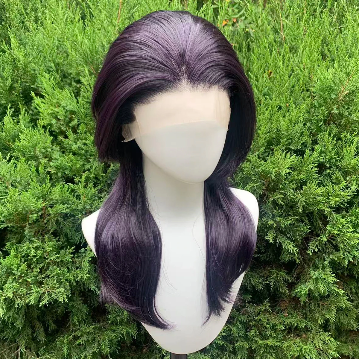 Deep Purple Synthetic 13×4 Lace Front Wigs Natural Wave Wolf's Tail Wig Shoulder Length Cosplay Wig for Women Natural Hairline
Deep Purple Synthetic 13×4 Lace Front Wigs Natural Wave Wolf's Tail Wig Shoulder Length Cosplay Wig for Women Natural Hairline