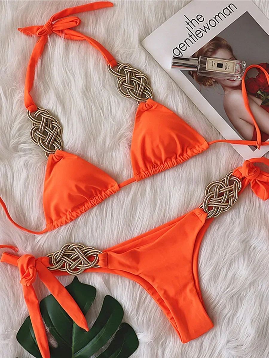 New Patchwork Halter Knitted Bikini Women Swimwear Female Swimsuit Two-pieces Bikini set Brazilian Bather Bathing Suit Swim Lady
New Patchwork Halter Knitted Bikini Women Swimwear Female Swimsuit Two-pieces Bikini set Brazilian Bather Bathing Suit Swim Lady