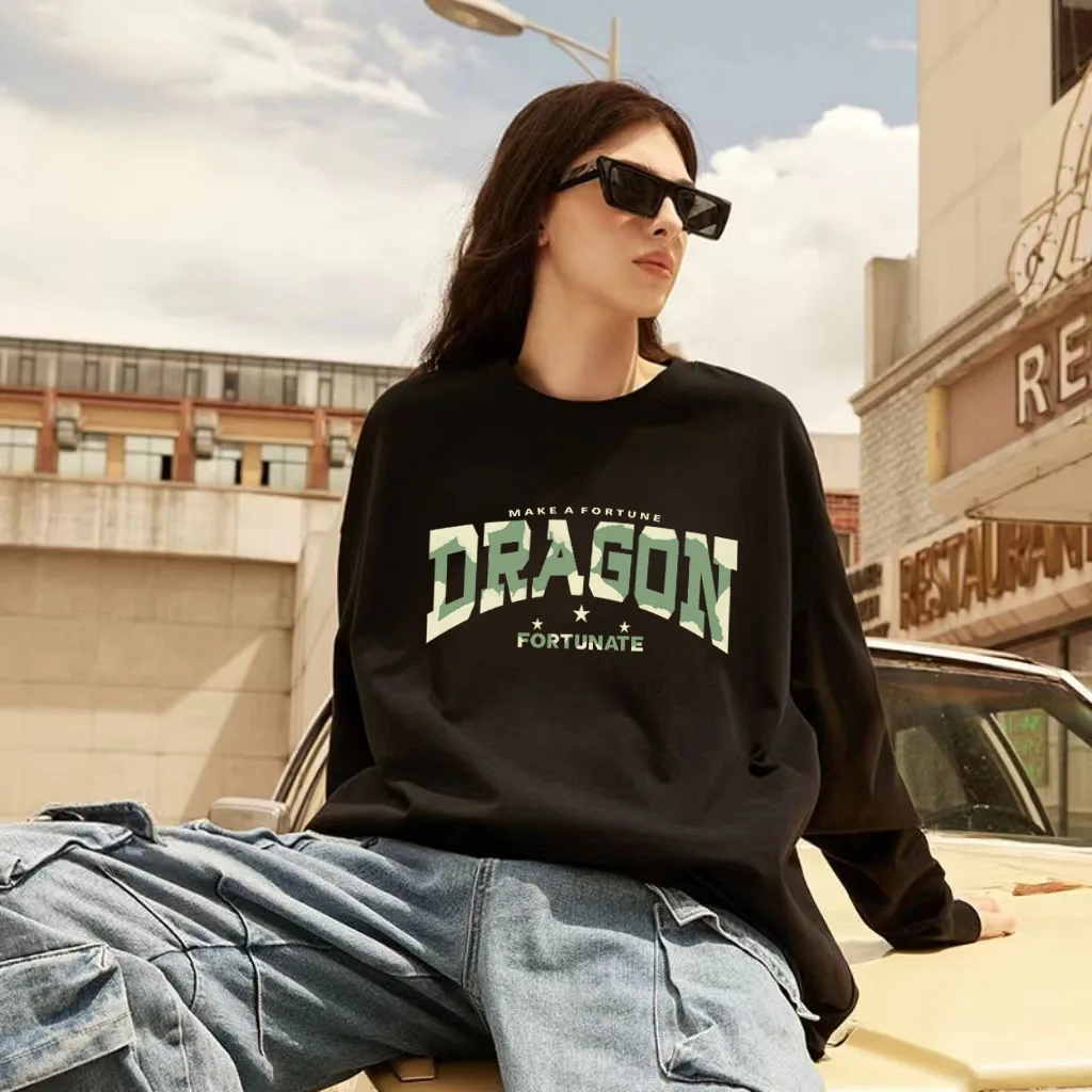 Dragon Letter Printed Crew Neck Sweatshirts Harajuku Y2k Streetwear Clothing Autumn Casual Loose Pullover
Dragon Letter Printed Crew Neck Sweatshirts Harajuku Y2k Streetwear Clothing Autumn Casual Loose Pullover