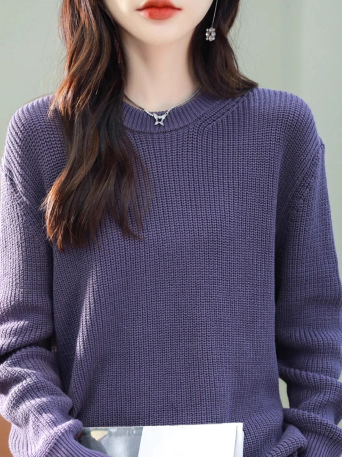 Thiened Long Sve, трикотажный базовый слой из чистого хлопка, женский круглый цвет, свободный крой, простой корейский вариант, накл...
Thiened Long Sve, трикотажный базовый слой из чистого хлопка, женский круглый цвет, свободный крой, простой корейский вариант, накл...