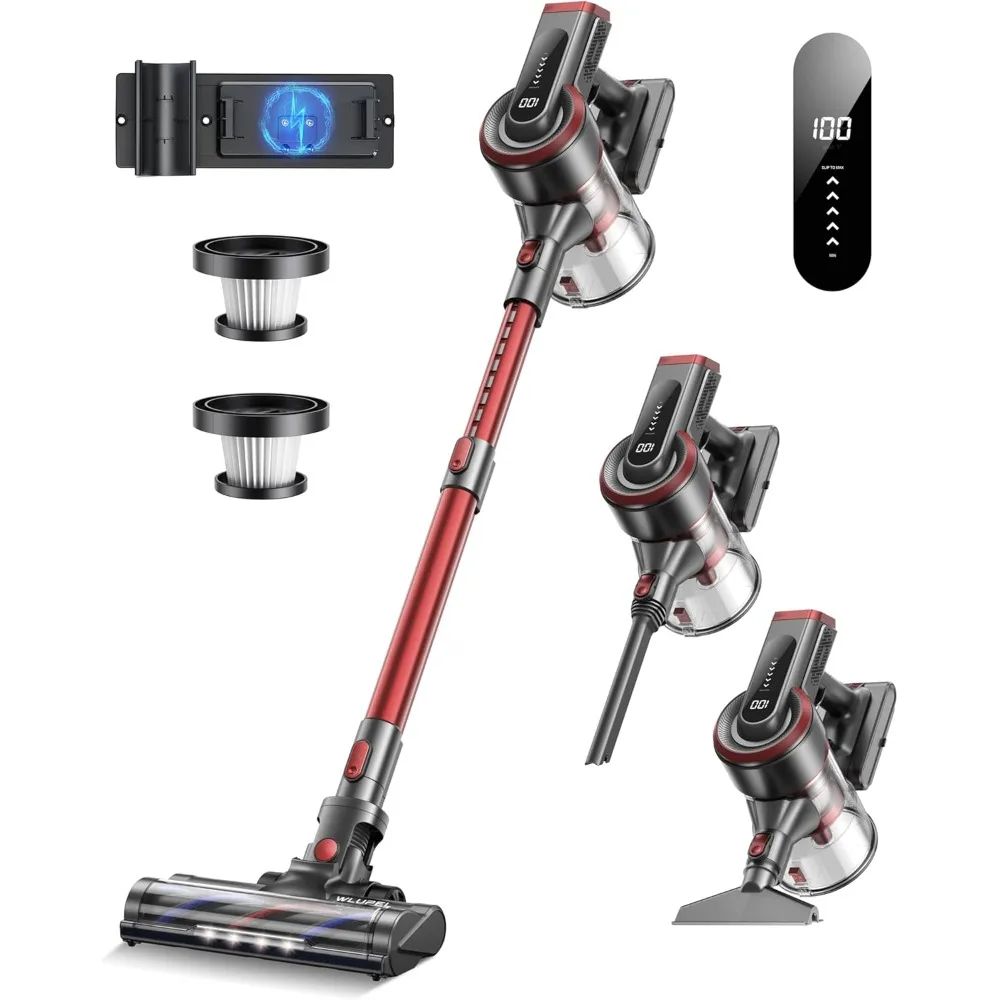 Cordless Vacuum Cleaner, 38kPa Stick Vacuum Cleaner, 450W Powerful Handheld Vacuum with LED Touch Display, 55mins Runtime for P
Cordless Vacuum Cleaner, 38kPa Stick Vacuum Cleaner, 450W Powerful Handheld Vacuum with LED Touch Display, 55mins Runtime for P