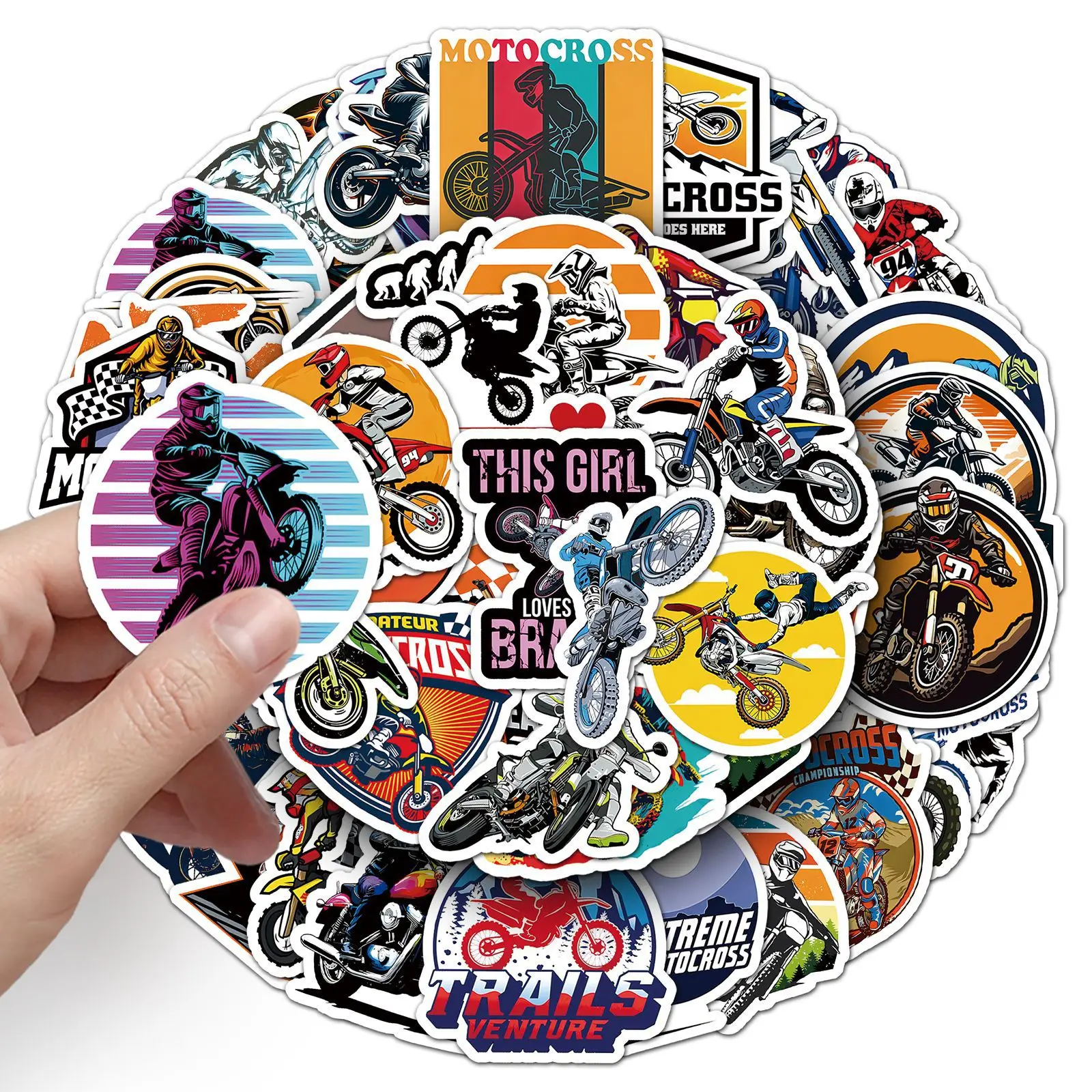 50Pcs off-road motorcycle sticker racing sports cool cross-border hot sale waterproof decorative luggage sticker
50Pcs off-road motorcycle sticker racing sports cool cross-border hot sale waterproof decorative luggage sticker